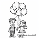 Coloring Pages of Children Holding Balloons of Hope 1