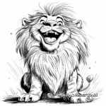 Coloring Pages of Courageous Cowardly Lion 4