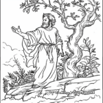 Coloring Pages of God Creating Plants and Trees 1