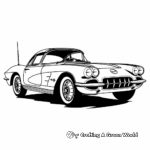 Coloring Pages of Iconic Corvette Logos 2