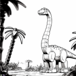 Coloring Pages of Lego Jurassic World Brachiosaurus 4