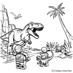 Coloring Pages of Lego Jurassic World Indominus Rex vs Ankylosaurus 3