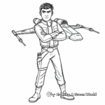 Coloring Pages of Poe Dameron's X-Wing 1