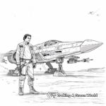 Coloring Pages of Poe Dameron's X-Wing 4