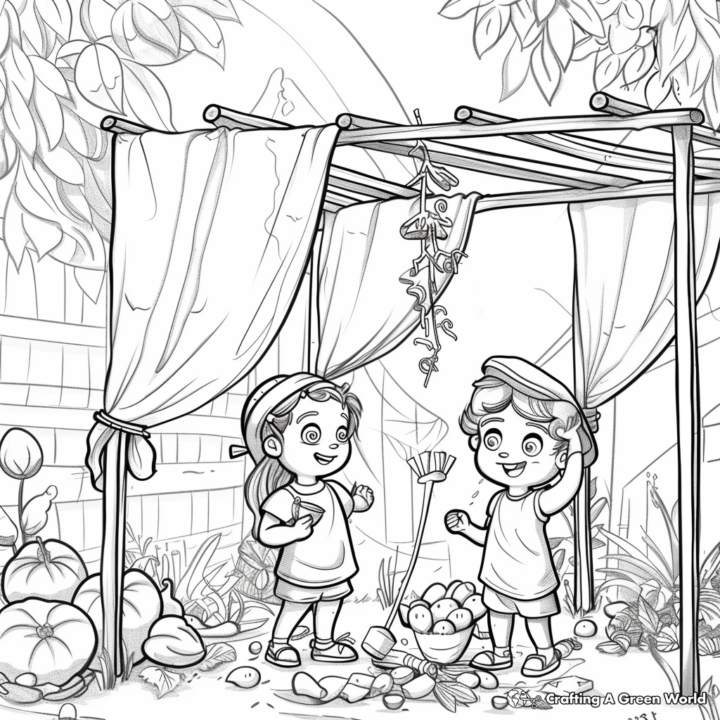 Sukkot Coloring Pages Free Printable 