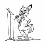Coloring Pages of Zootopia Characters at Gazelle's Concert 1