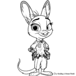 Coloring Pages of Zootopia PD in Action 2