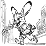 Coloring Pages of Zootopia PD in Action 3