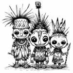 Coloring Pages Showcasing African Tribes 1