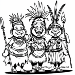 Coloring Pages Showcasing African Tribes 3