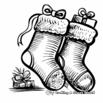 Coloring Pages: Filling the Stockings on Christmas Eve 3
