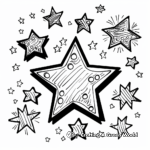 Coloring Pages: Stars Representing Hope in Darkness 1
