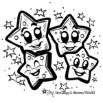 Coloring Pages: Stars Representing Hope in Darkness 3