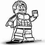 Comic-style Lego Hulk Coloring Pages 3