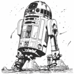 Comic Style R2D2 Coloring Pages 1