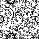 Complex Animal Pattern Coloring Pages 4