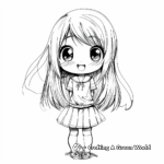 Complex Cute Anime Character Coloring Pages 1