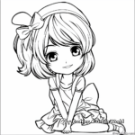 Complex Cute Anime Character Coloring Pages 3