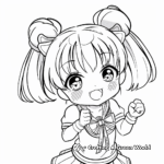Complex Cute Anime Character Coloring Pages 4
