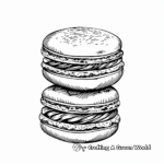 Confectioner's Delight: Macaron Coloring Pages 1