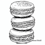 Confectioner's Delight: Macaron Coloring Pages 2