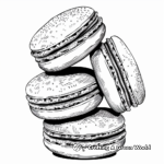 Confectioner's Delight: Macaron Coloring Pages 4