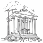 Construction of the Temple: Step by Step Coloring Pages 1