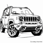 Contemporary Jeep Renegade Coloring Pages for Enthusiasts 1