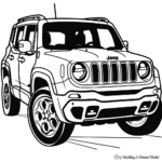 Contemporary Jeep Renegade Coloring Pages for Enthusiasts 2