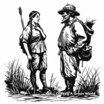 Conversing with Sacagawea: Lewis and Clark Coloring Pages 1