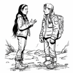 Conversing with Sacagawea: Lewis and Clark Coloring Pages 4