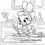 Cooking with Daisy Duck: Kitchen Scene Coloring Pages 3
