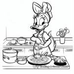 Cooking with Daisy Duck: Kitchen Scene Coloring Pages 4