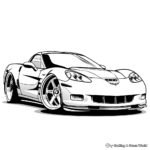 Cool Corvette Sports Car Coloring Pages 3
