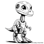 Cool Robot Dinosaur Coloring Pages 1