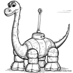 Cool Robot Dinosaur Coloring Pages 2