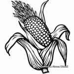 Corn on the Cob Coloring Pages 1