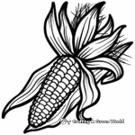 Corn on the Cob Coloring Pages 2
