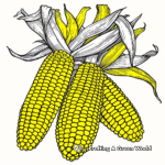 Corn on the Cob Coloring Pages 3
