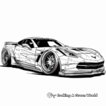 Corvette C7: Intricate Coloring Pages for Car Enthusiasts 3