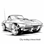 Corvette Generations: Retro to Modern Coloring Pages 1