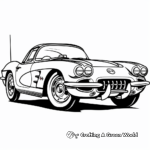 Corvette Generations: Retro to Modern Coloring Pages 3