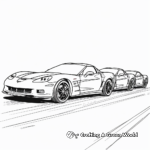 Corvette Lineup Coloring Pages: An Array of Models 2