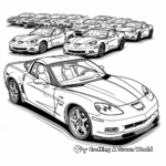Corvette Lineup Coloring Pages: An Array of Models 3
