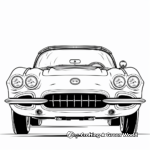 Corvette Lineup Coloring Pages: An Array of Models 4