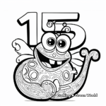 Counting Themed Number 5 Coloring Pages 2