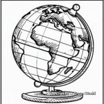 Country Highlight Globe Coloring Pages 1
