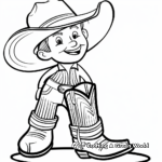 Cowboy Boot Coloring Pages 4