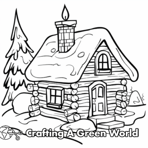 Cabin Coloring Pages - Free &amp; Printable!