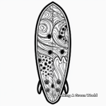 Creative Asymmetrical Surfboard Coloring Pages 1